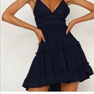 Hello Molly Navy Blue Mini Dress
